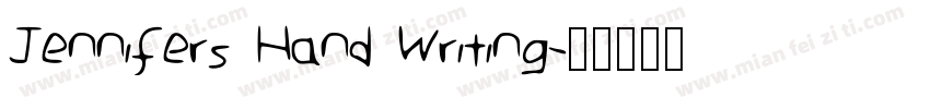 Jennifers Hand Writing字体转换